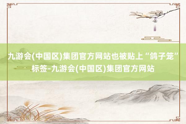 九游会(中国区)集团官方网站也被贴上“鸽子笼”标签-九游会(中国区)集团官方网站