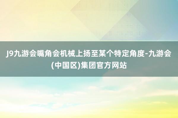 J9九游会嘴角会机械上扬至某个特定角度-九游会(中国区)集团官方网站