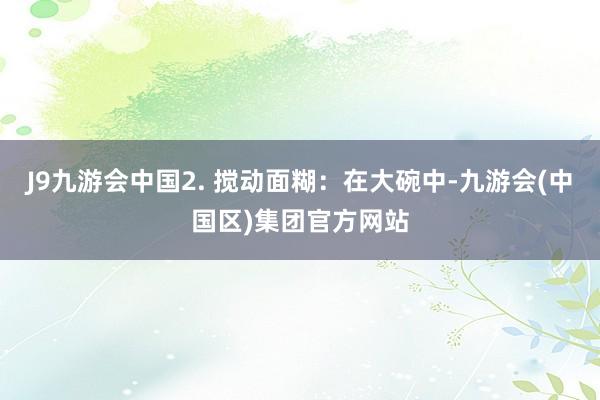 J9九游会中国2. 搅动面糊：在大碗中-九游会(中国区)集团官方网站